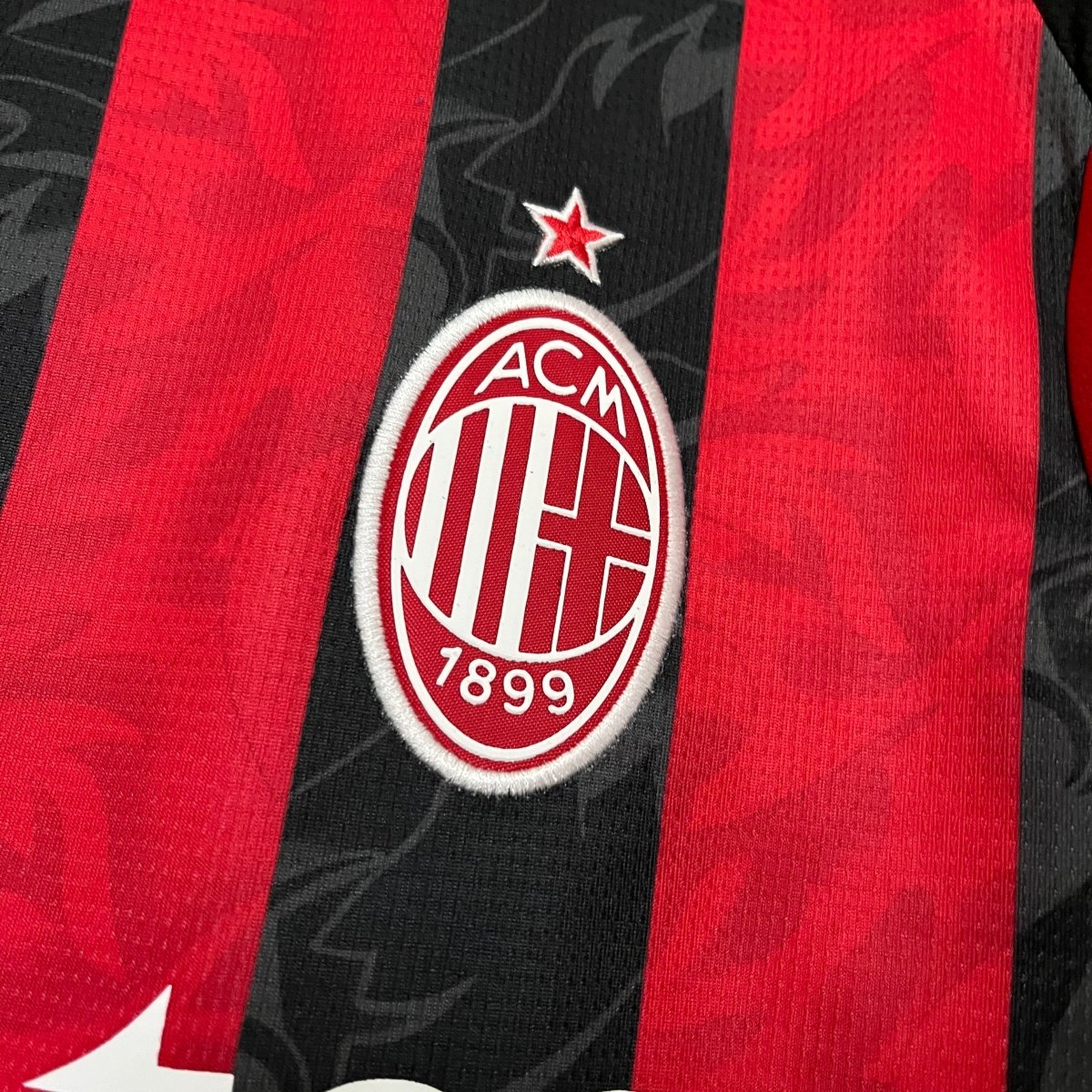 Camisa do Milan Titular 2025 Vermelha+preta - Garcêz Sports