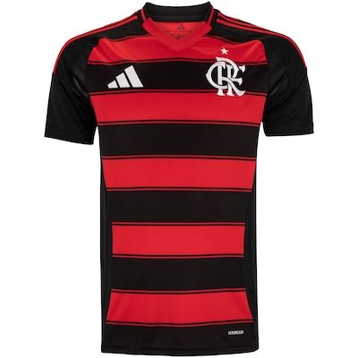 Camisa Flamengo I 2025 Torcedor Adidas Masculina - Vermelho+Preto - Garcêz Sports