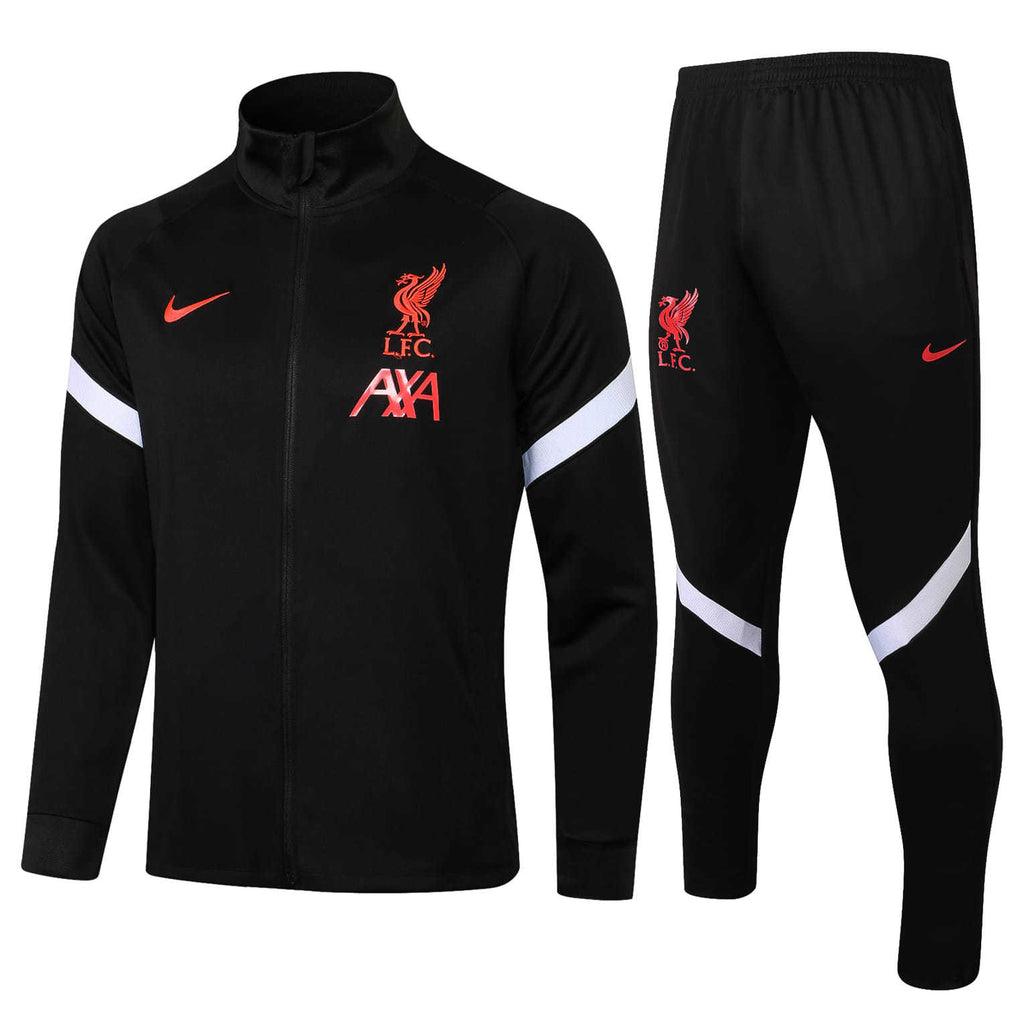 Conjunto Liverpool 21/22 Preto e Vermelho - Nike - Com Fecho - DA Sports Oficial