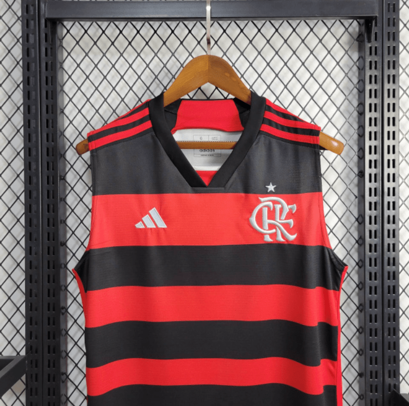 Regata do Flamengo I 24/25 s/n° Torcedor Adidas Masculina - Vermelho+Preto - Garcêz Sports