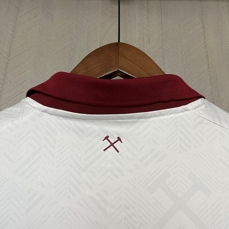 Camisa West Ham Third 24/25 Branca e Grená Torcedor Masculina Umbro