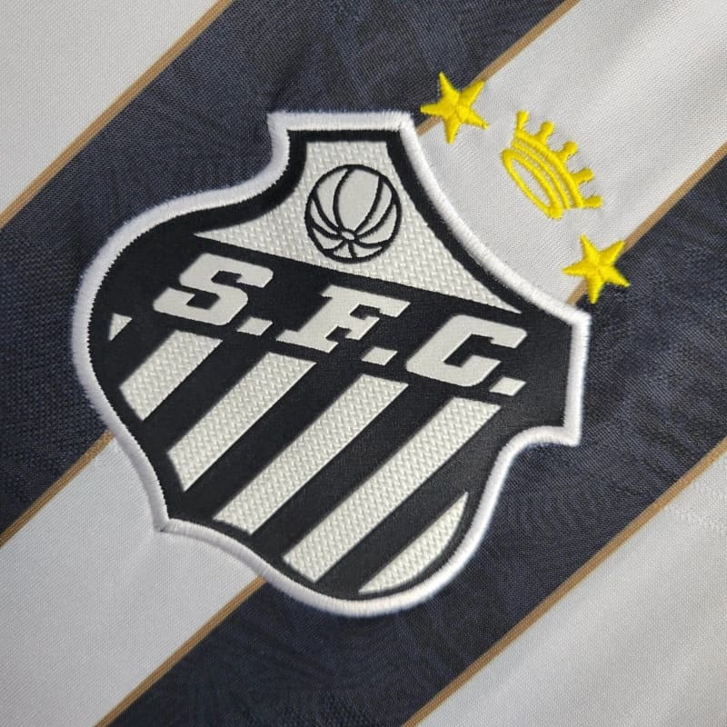 Camisa do Santos 24/25 Preta e Branca (Neymar JR 10 Incluso)