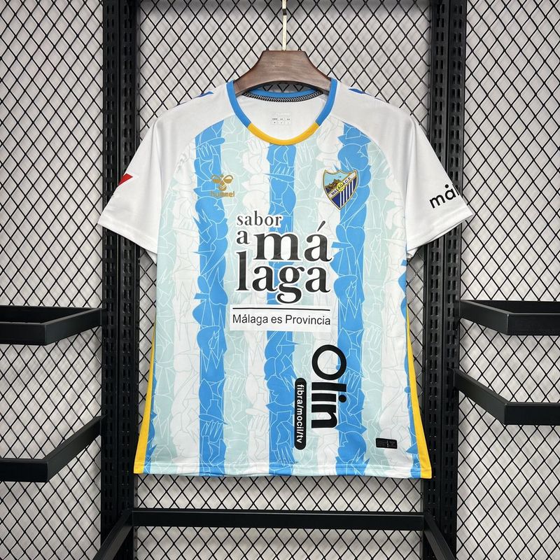 Camisa do Málaga I 24/25 -Branca e azul