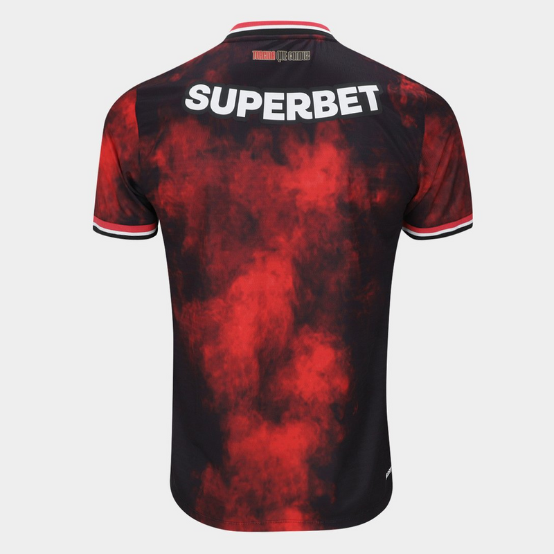 Camisa São Paulo 24/25 Torcedor Comemorativa New Balance Masculina - Preto+Vermelho