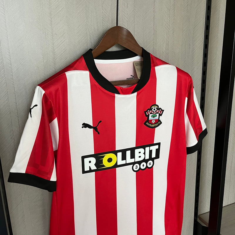 Nova Camisa Southampton 1 Torcedor Masculina 24/25