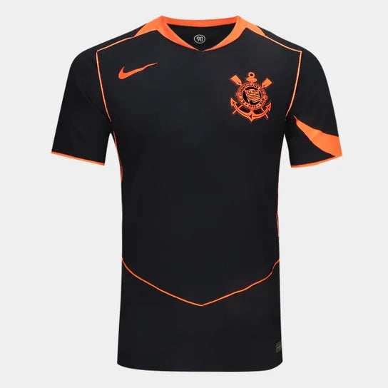 Camisa Nike Corinthians (Total 90) III 2025 - Preta e Laranja - Masculina - Jogador