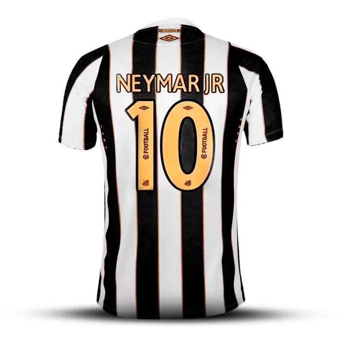 Camisa do Santos 24/25 Preta e Branca (Neymar JR 10 Incluso)