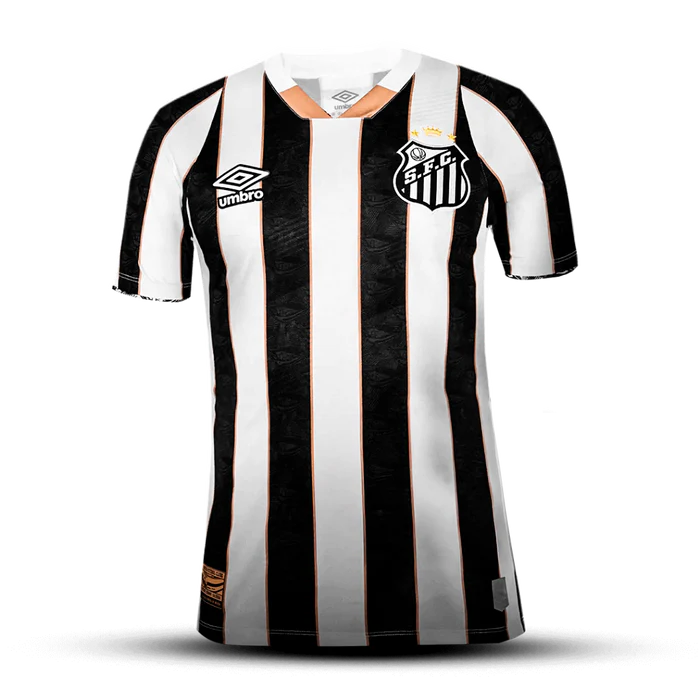 Camisa do Santos 24/25 Preta e Branca (Neymar JR 10 Incluso)
