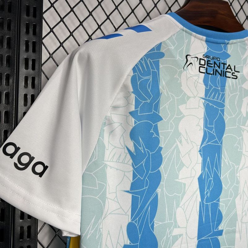 Camisa do Málaga I 24/25 -Branca e azul
