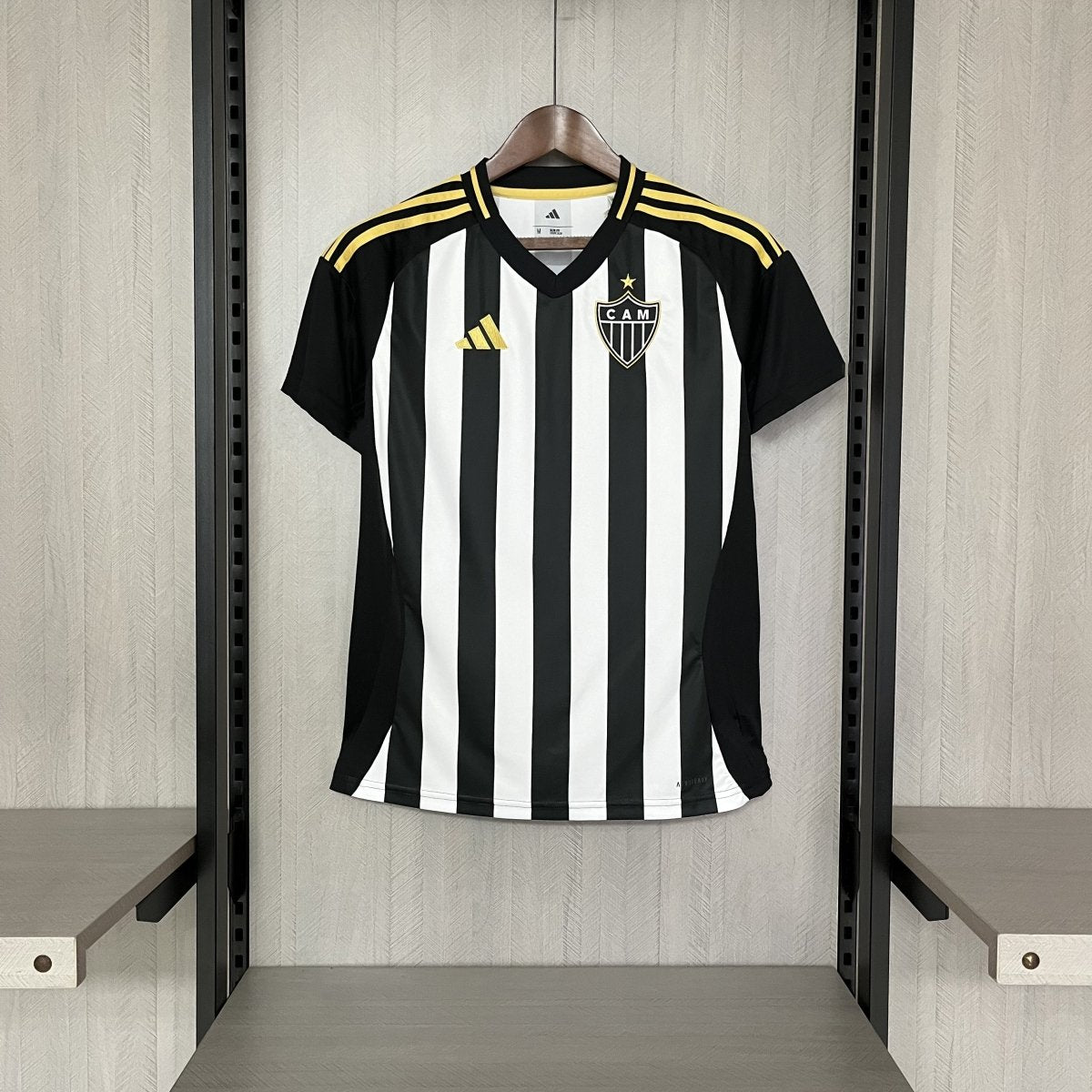 Camisa 1 Atlético MG 25/26 Preta e branca - (Feminina) - Garcêz Sports