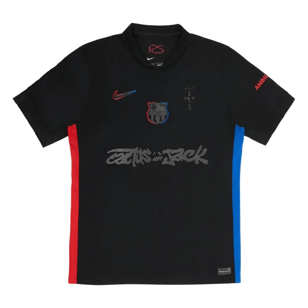 Camisa Barcelona Edição Especial Travis Scott 2025 Preta Masculina - Garcêz Sports