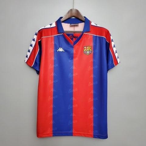Camisa Barcelona Retrô 1992/1995 Azul e Vermelha - Kappa - Garcêz Sports