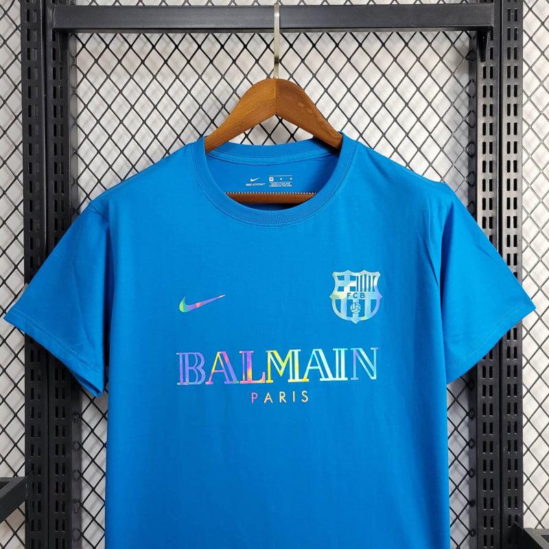 Camisa Barcelona x Balmain 24/25 s/n° Torcedor Masculino - Azul - DA Sports Oficial