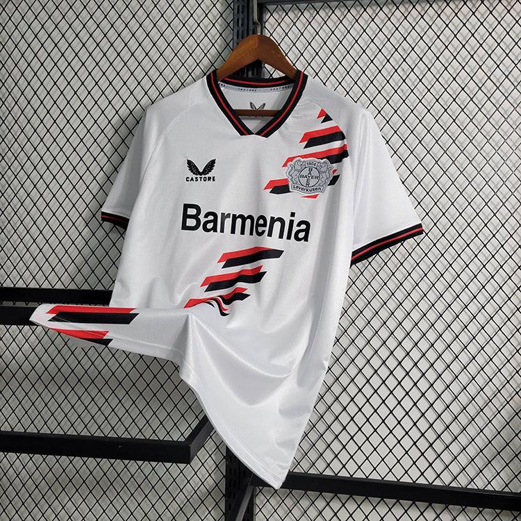 Camisa Bayer Leverkusen Away 23/24 s/n° Torcedor Masculino - Branco - DA Sports Oficial