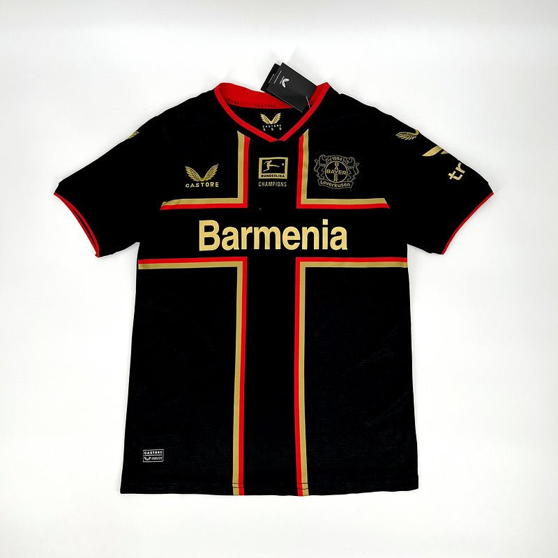 Camisa Bayer Leverkusen Edição Especial 24/25 Preta e Dourada - Garcêz Sports