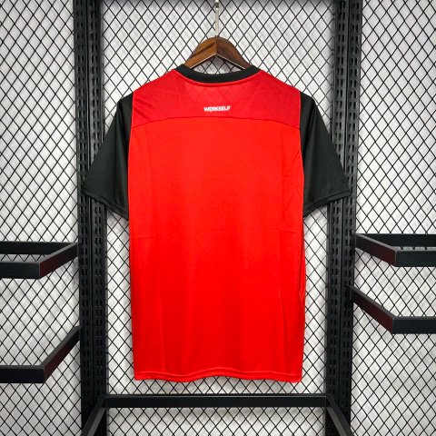 Camisa Bayer Leverkusen Home 24/25 - Vermelho e Preto