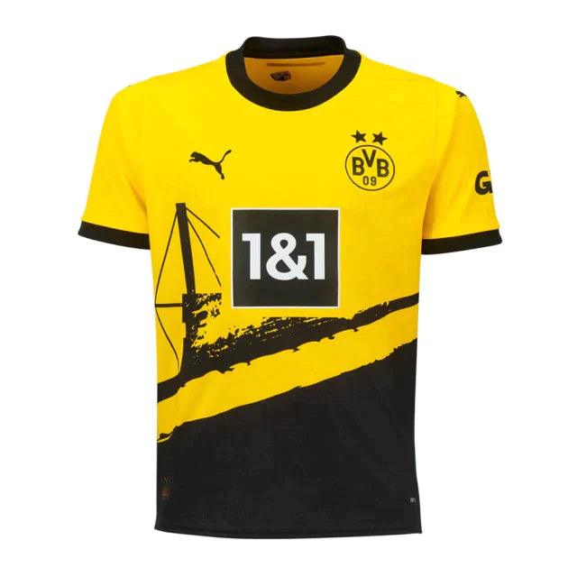Camisa Borussia Dortmund Home 23/24 s/n° Torcedor Masculino - Amarelo e Preto - Garcêz Sports
