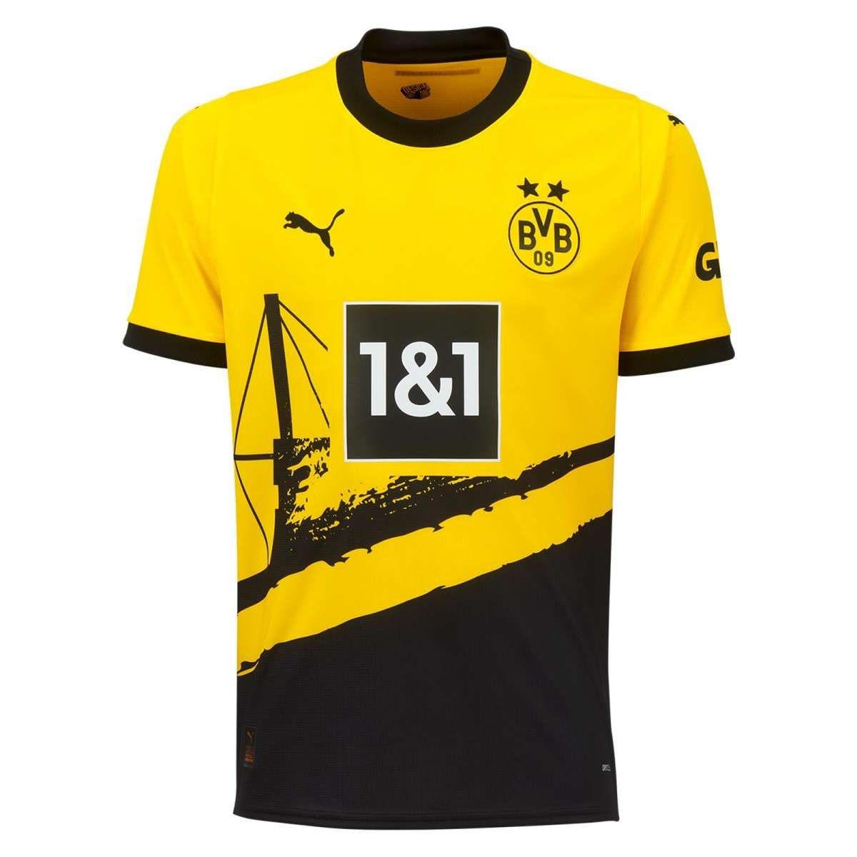 Camisa Borussia Dortmund I 23/24 Puma - Amarelo - Garcêz Sports