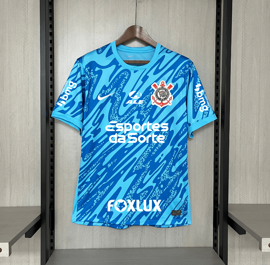 Camisa de Goleiro Nike Corinthians 24/25 Torcedor Pro Masculina (Com todos patrocinadores) - Garcêz Sports