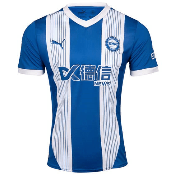 Camisa do Alavés I 24/25 Branca e azul - Garcêz Sports
