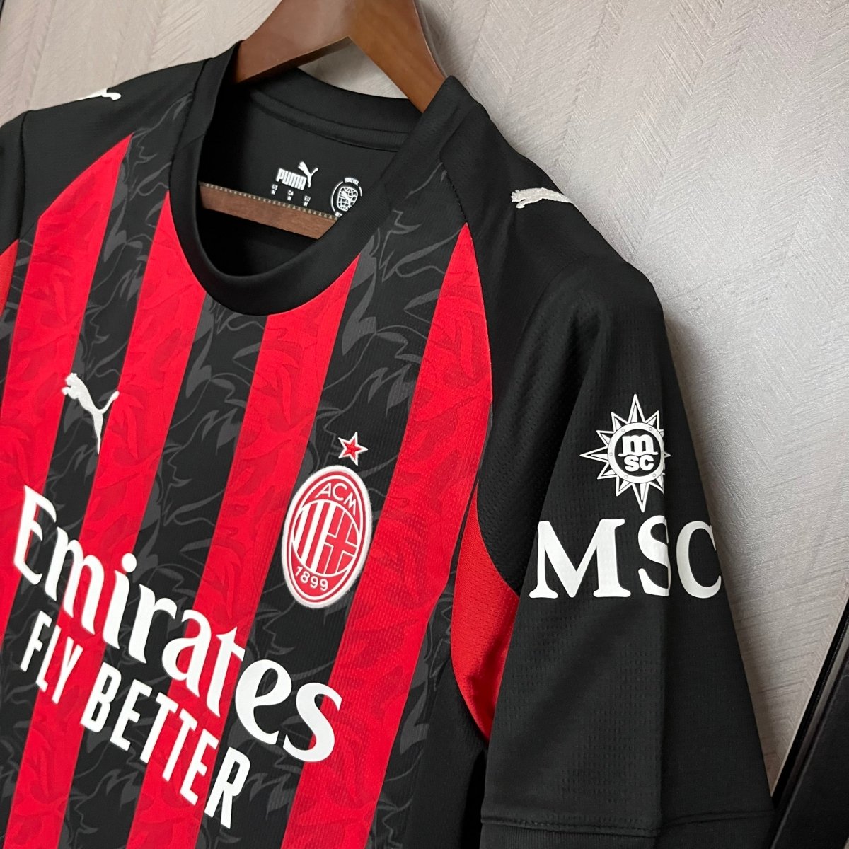 Camisa do Milan Titular 2025 Vermelha+preta - Garcêz Sports