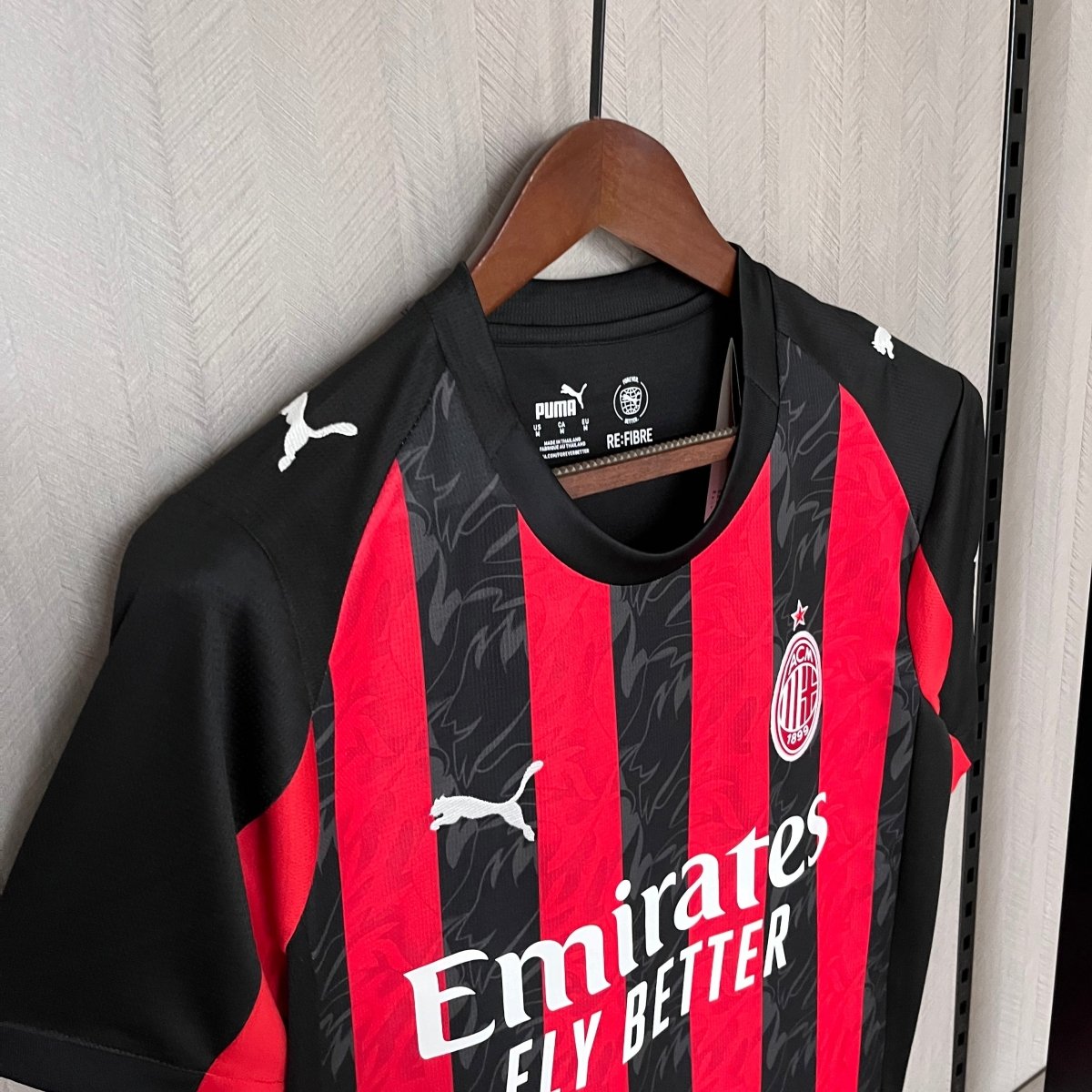 Camisa do Milan Titular 2025 Vermelha+preta - Garcêz Sports