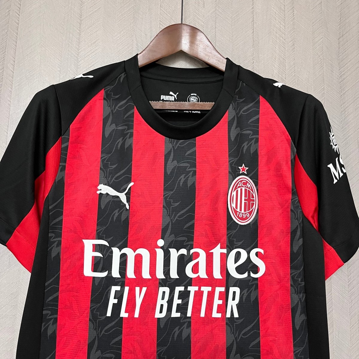 Camisa do Milan Titular 2025 Vermelha+preta - Garcêz Sports
