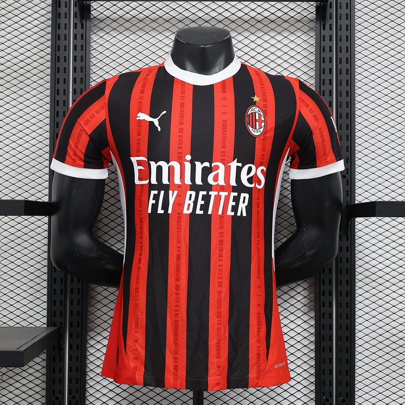 Camisa do Milan Titular 24/25 Vermelha+preta - Garcêz Sports