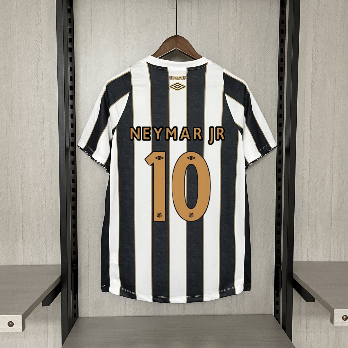 Camisa do Santos 24/25 Preta e Branca (Neymar JR 10 Incluso) - Garcêz Sports
