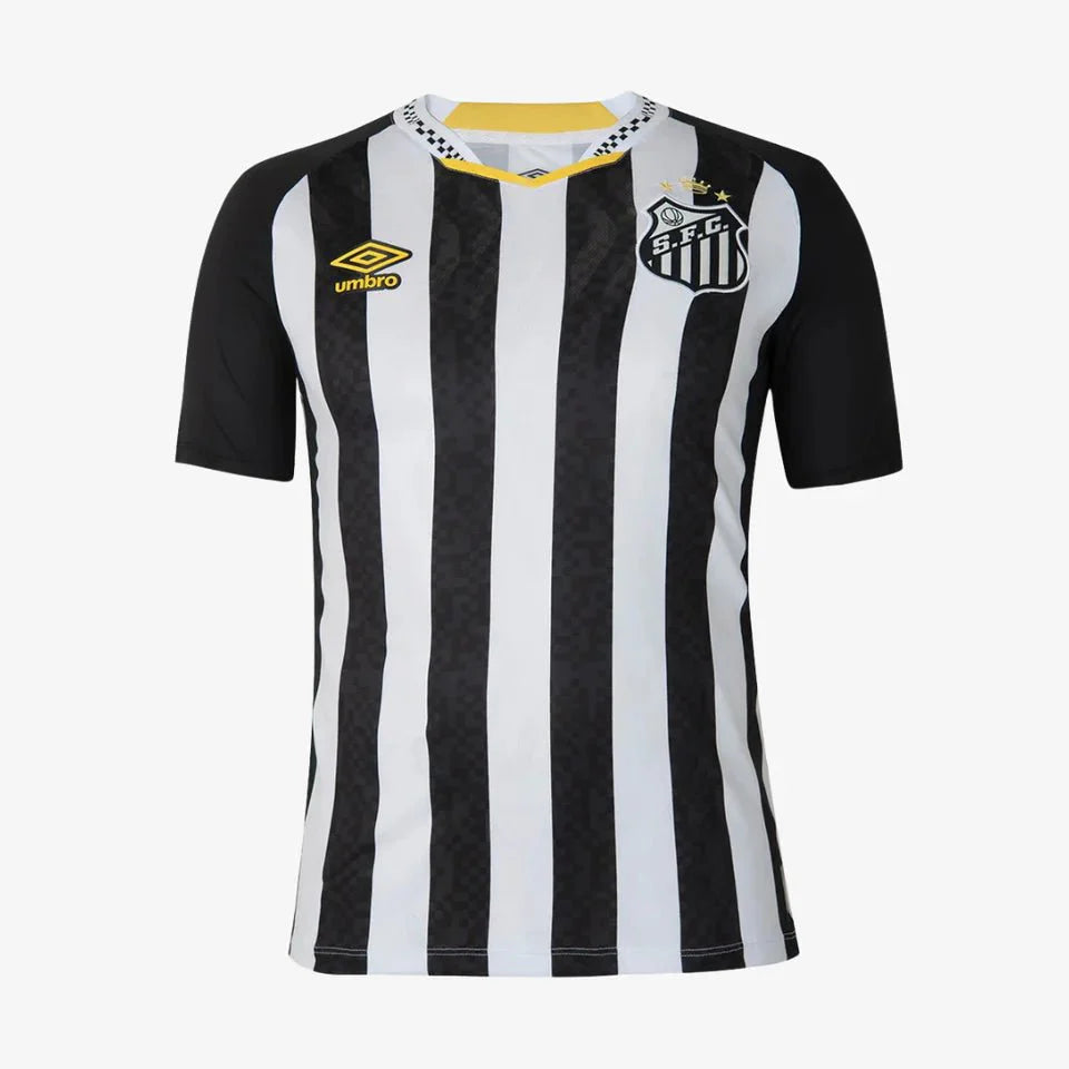 Camisa do Santos I 2025 preta e branca - Garcêz Sports