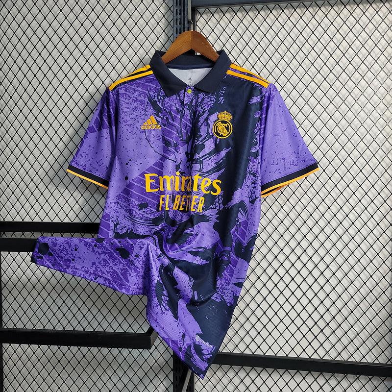 Camisa Edição Especial Real Madrid 23/24 Dragão roxo e preto - Garcêz Sports