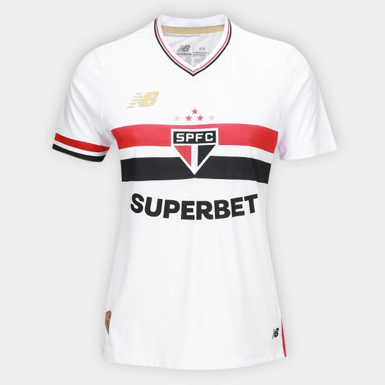 Camisa Feminina New Balance São Paulo 2025/26 I - Garcêz Sports