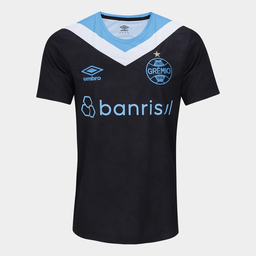 Camisa Grêmio III 24/25 Torcedor Umbro Masculina - Preto+Branco - Garcêz Sports