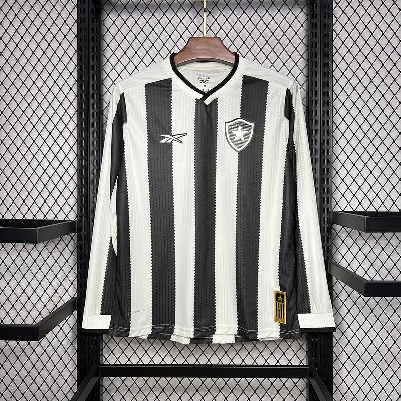 Camisa manga longa Botafogo 24/25 Preta e Branca - Garcêz Sports