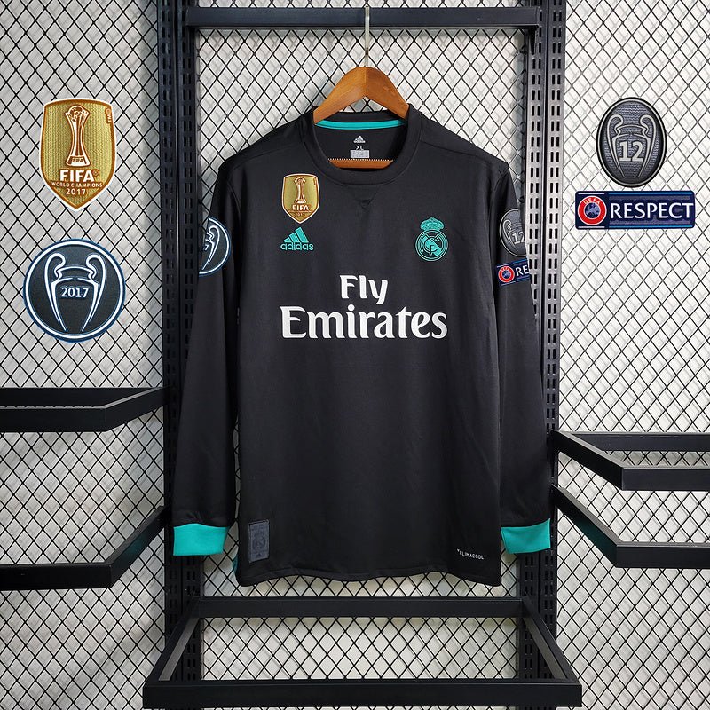 Camisa Manga Longa Real Madrid 17 - 18 Com patchs - Garcêz Sports