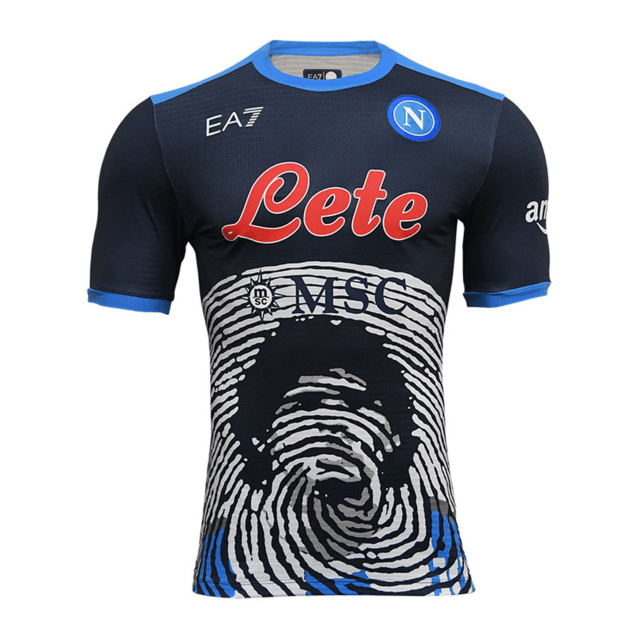 Camisa Napoli Especial Maradona 21/22 EA7 - Azul - Garcêz Sports
