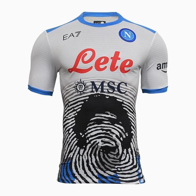Camisa Napoli Especial Maradona 21/22 EA7 - Branco - Garcêz Sports