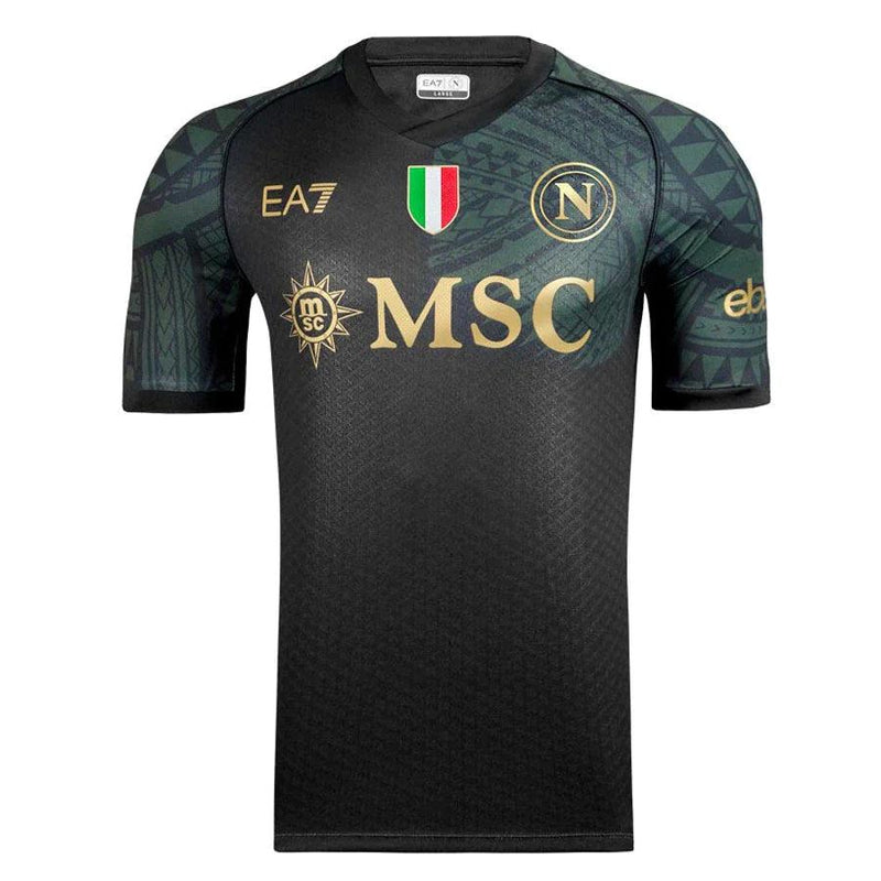 Camisa Napoli III 23/24 EA7 - Preto - DA Sports Oficial