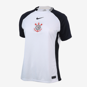 Camisa Nike Corinthians I 2025 - Preta e Branca - (Feminina) - Garcêz Sports
