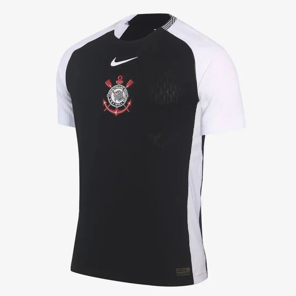 Camisa Nike Corinthians II 2025 Torcedor - Preta e Branca - Masculina - Garcêz Sports