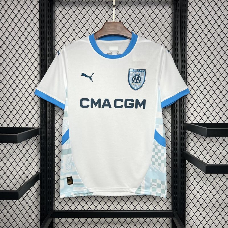 Camisa Olympique de Marseille I 24/25 Puma - Branco - Garcêz Sports