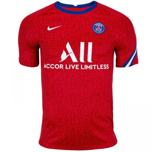 Camisa Pré - jogo PSG 20/21 Nike - Vermelho - Garcêz Sports