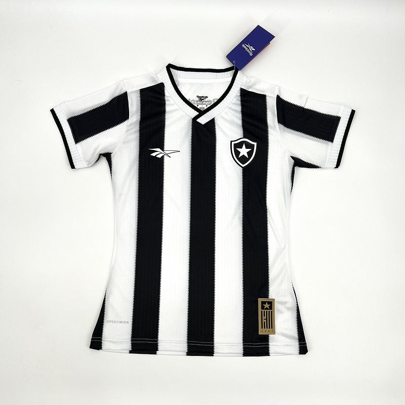 Camisa Reebok Botafogo 24/25 Casa - Preta e Branca - (Feminina) - Garcêz Sports