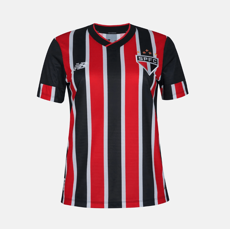 Camisa São Paulo 24/25 Adidas - vermelha e preta feminina - DA Sports Oficial