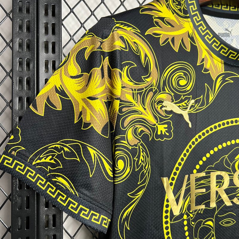 Camisa Seleção Itália x Versace - Puma - Preto e Dourado - Garcêz Sports
