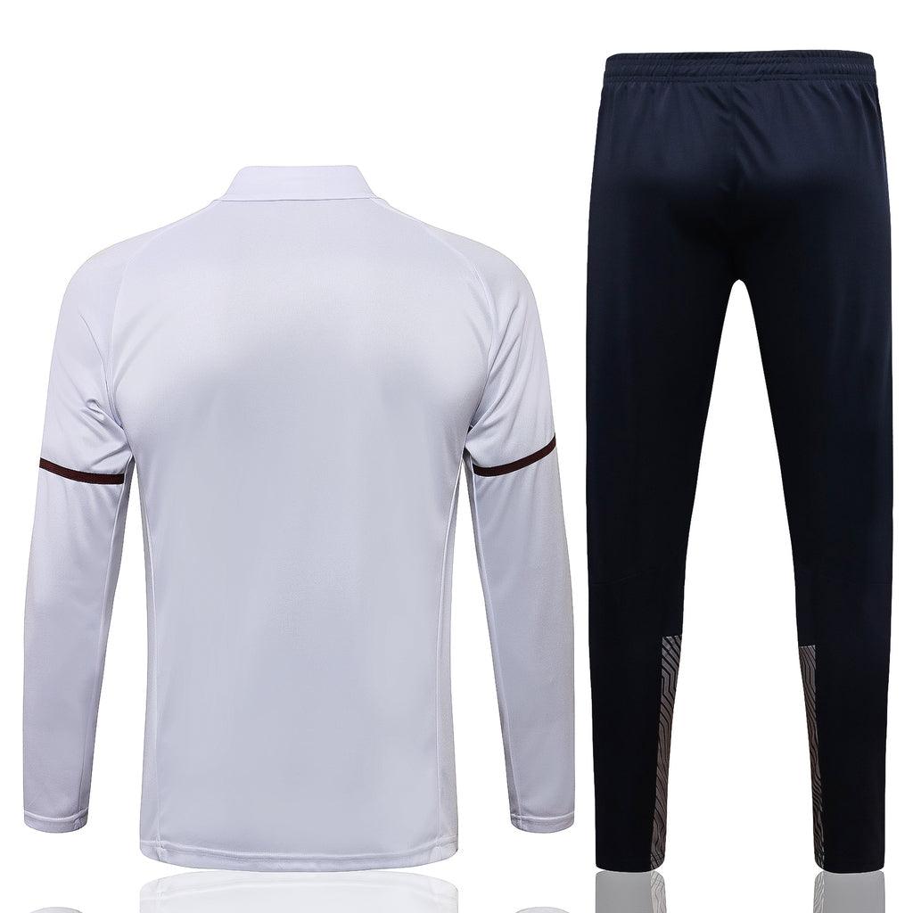 Conjunto Manchester City 21/22 Branca - Puma - Com Ziper - DA Sports Oficial