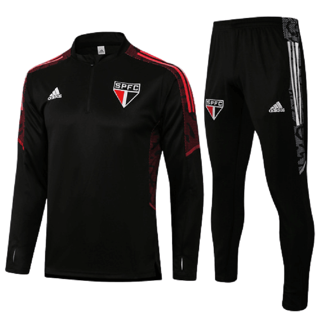 Conjunto São Paulo 21/22 Preto - Adidas - Com Ziper - DA Sports Oficial