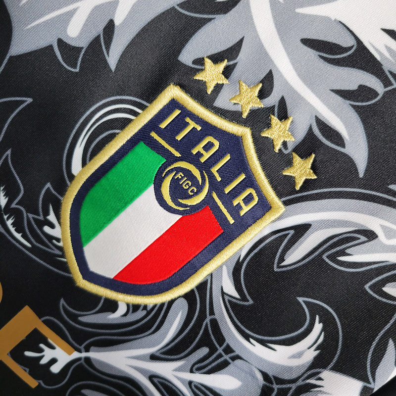 Camisa Seleção Itália x Versace - Puma - Preto e Branco