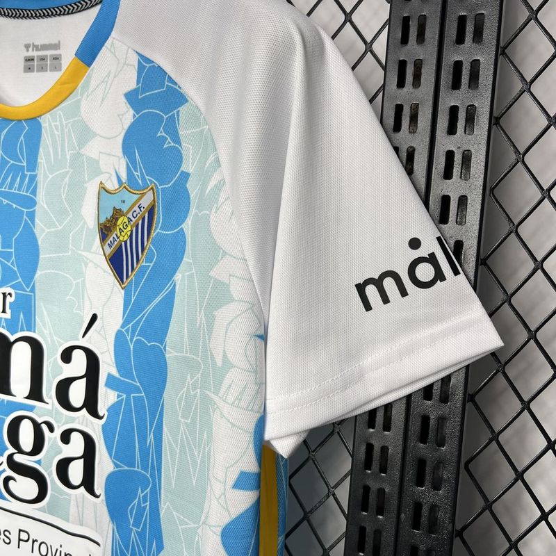 Camisa do Málaga I 24/25 -Branca e azul