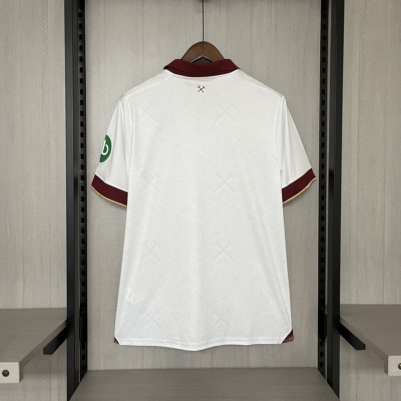 Camisa West Ham Third 24/25 Branca e Grená Torcedor Masculina Umbro